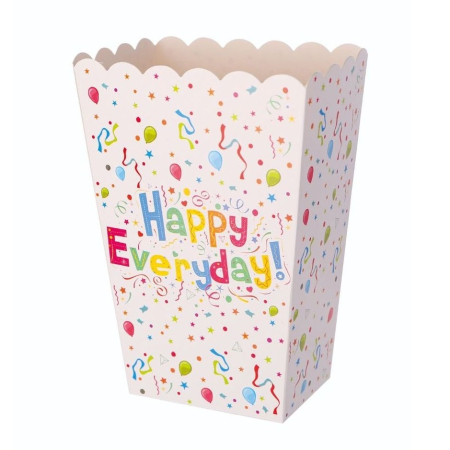 Set 6 Cutii de PopCorn, , Model Happy Everyday, 17 x 15 cm, Multicolor [2]