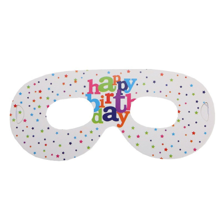 ✨TOATE PRODUSELE✨ - Set 6 Masti Tematice, , Colectia Happy Birthday, 16 x 6.5 cm, din Carton, Multicolor