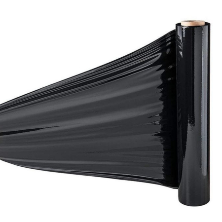 Set 6 Role Folie Stretch Neagra pentru Uz Manual, 1.5kg/Rola, Tub 300 g, Silentioasa si Rezistenta [9]