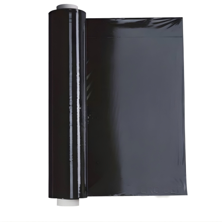 Set 6 Role Folie Stretch Neagra pentru Uz Manual, 1.5kg/Rola, Tub 300 g, Silentioasa si Rezistenta [12]
