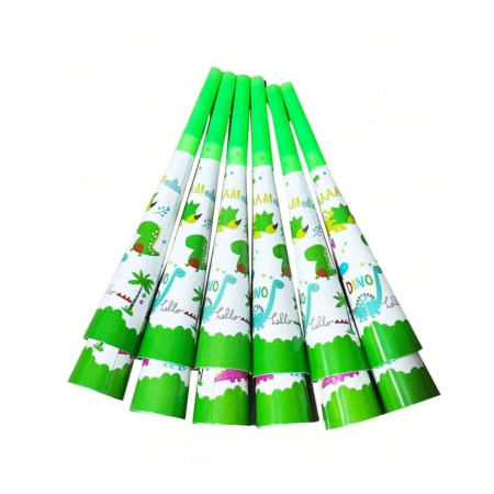 Set 6 Suflatori, , Colectia Dino Park, 20 x 5 cm, din Carton, Multicolor [1]