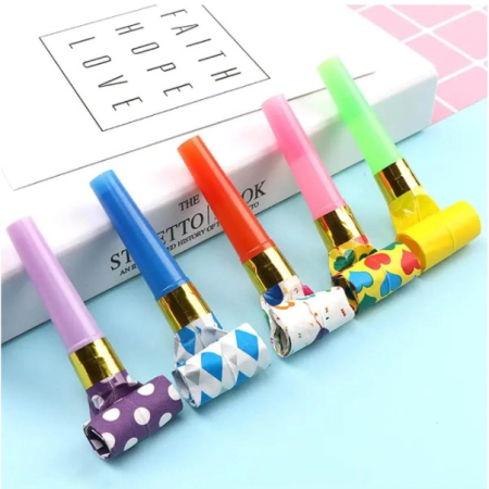 Set 6 Suflatori, , pentru Petrecere, Tematica Aniversare, 8 cm, Multicolore cu Imprimeu [3]