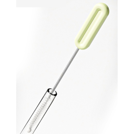 Set 7 Piese de Spalat/Uscat Biberoane, , Portabil, Peri de Silicon, pentru Tetine, Suzete, Biberoane, Paie, Cutie Inclusa, 16.8 x 12 x 5 cm, Model Porcusor, Roz [3]