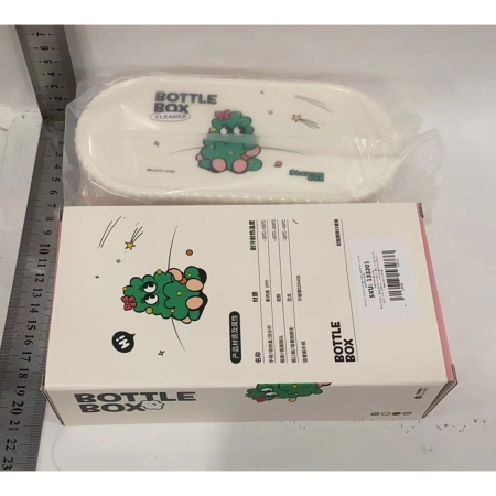 Set 7 Piese de Spalat/Uscat Biberoane, , Portabil, Peri de Silicon, pentru Tetine, Suzete, Biberoane, Paie, Cutie Inclusa, 20 x 9.5 cm, Roz [6]