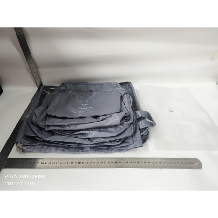 Set 8 huse organizare bagaj , material poliester, impermeabil, cu fermoar, pentru calatorii sau dulap, sac pentru pantofi inclus, pliabil, gri [5]