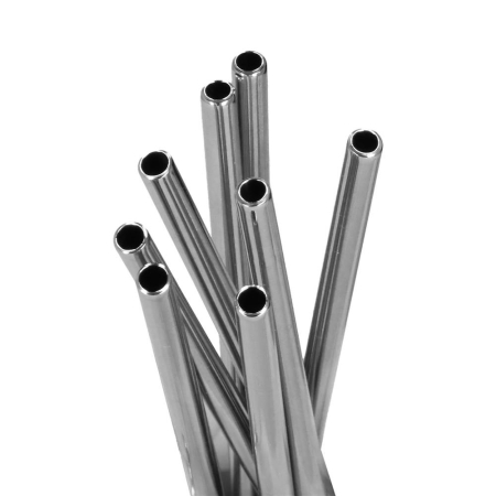 Set 8 paie metalice argintiu, reutilizabile, cu husa depozitare si perii curatat, 215x6 mm [27]