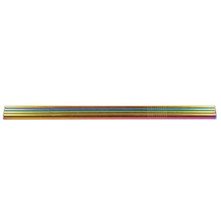 Set 8 paie metalice multicolor (holo), reutilizabile, cu husa depozitare si perii curatat, 215x6 mm [3]