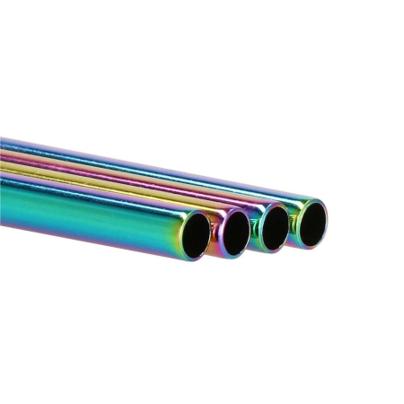 Set 8 paie metalice multicolor (holo), reutilizabile, cu husa depozitare si perii curatat, 215x6 mm [1]