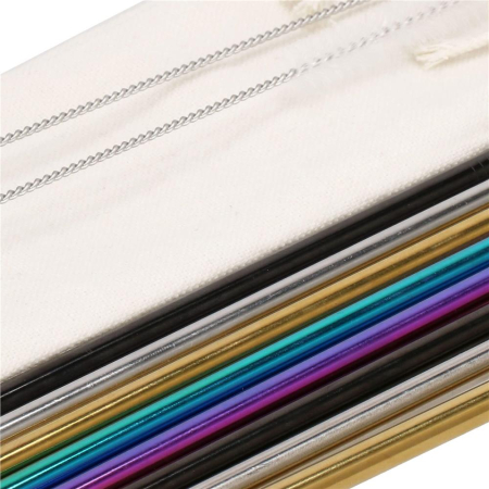 Set 8 paie metalice multicolor, reutilizabile, cu husa depozitare si perii curatat, 215x6 mm [13]