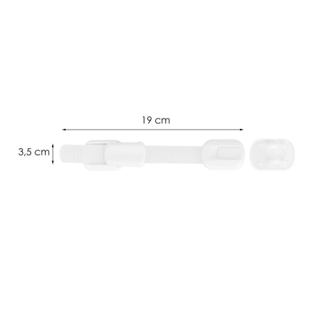 Set 8 sigurante blocator sertare si usi, plastic si silicon, ajustabile, 19 cm, alb [23]