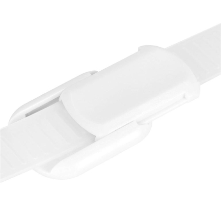 Set 8 sigurante blocator sertare si usi, plastic si silicon, ajustabile, 19 cm, alb [8]