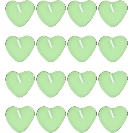 Set 9 Lumanari in Forma de Inima, , pentru Ziua Indragostitilor, Aroma de Mar, Ardere 3.5 h, din Parafina, 4 x 2 cm, Verde [2]