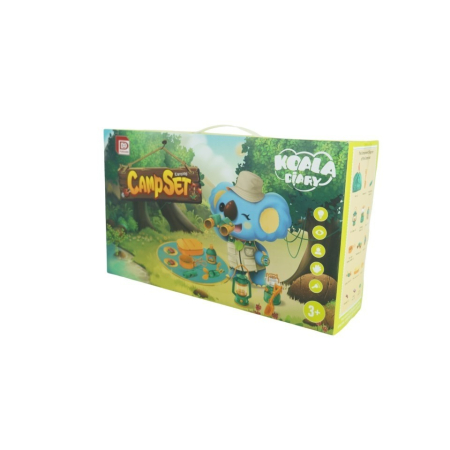 Jucarii si Jocuri - Set camping exterior/interior pentru copii, covoras, 18 ustensile de joaca, +3 ani, multicolor