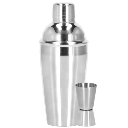 Set Cocktail Shaker Kit pentru barmani 550ml, KI22, suport bambus, 9 piese [11]