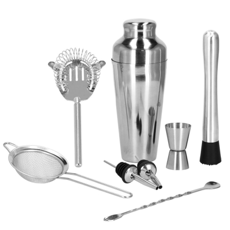 Set Cocktail Shaker Kit pentru barmani 550ml, KI23, 8 piese [14]