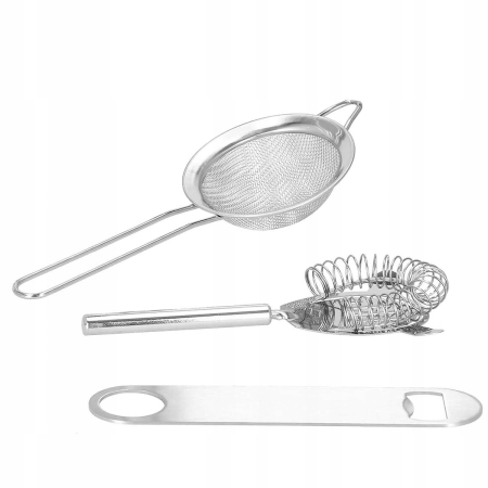 Set Cocktail Shaker Kit pentru barmani 750ml, KI10, suport bambus, 12 piese [5]