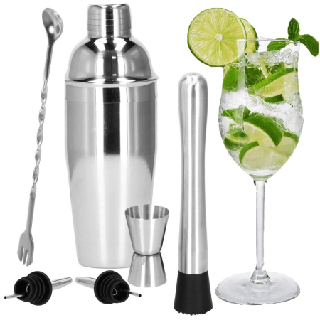 Set Cocktail Shaker Kit pentru barmani 750ml, KI14, 6 piese [12]
