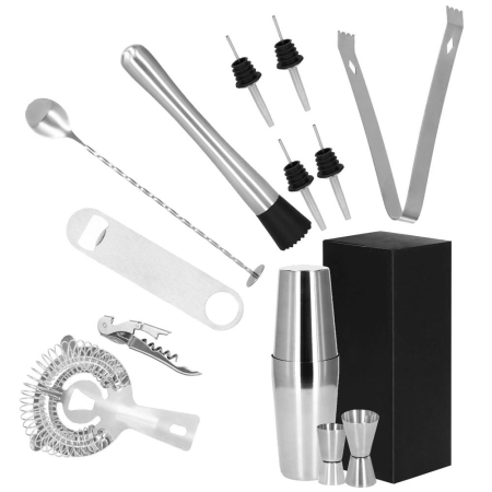 Set Cocktail Shaker Kit pentru barmani 750ml, KI16, 14 piese [3]