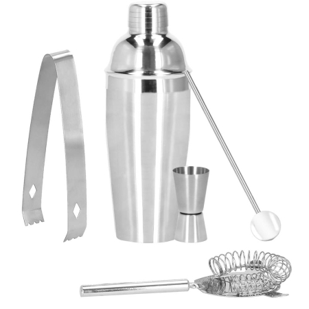 BUCATARIE - Set Cocktail Shaker Kit pentru barmani 750ml, KI21, 5 piese