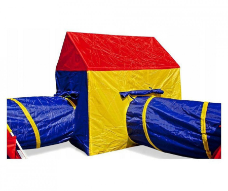 Set corturi de joaca 5 in 1 cu tunele si casuta, pliabil, pentru interior si exterior, multicolor [5]