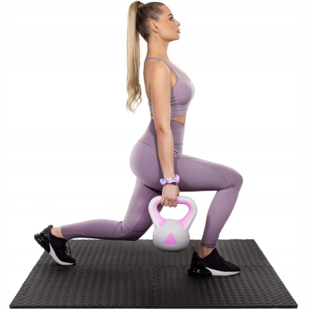 Set covoras de protectie saltea de antrenament, tip puzzle, 4 piese de 60x60cm, 12mm [5]