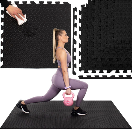 Set covoras de protectie saltea de antrenament, tip puzzle, 6 bucati de 60x60cm, 12mm [12]