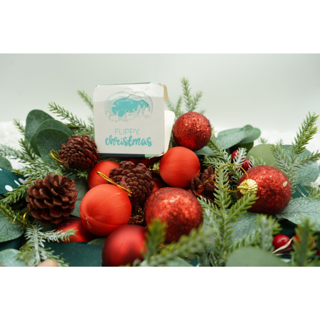 Set de 35 ornamente de brad, , de tip Glob, Rosu, din polistiren, cu finisaj sclipitor , cutie 11 cm adancime x 19 cm inaltime x 11 cm lungime) [2]