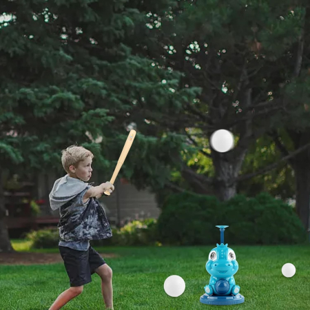 Set de Baseball 5 Piese pentru Copii, , Jucarie Dinosaur Press, 14x23 cm, Verde/Albastru [5]