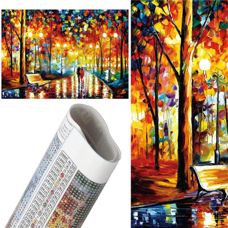 Set de broderie cu diamante 5D, 30x40cm, model Alee in parc [20]