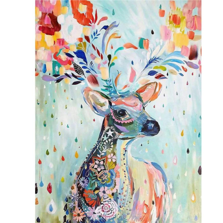 Set de broderie cu diamante 5D, 30x40cm, model Cerb [1]