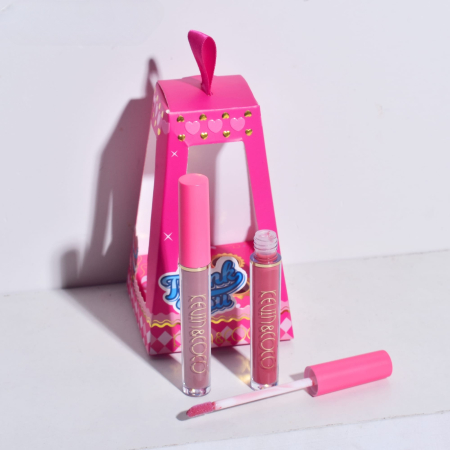 Set de Buze, KEVIN & COCO, Cloud Bubble, 4 Lip Gloss-uri, 15.1 x 8.1 x 2 cm, Roz/Nude [3]