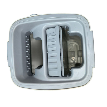 Set de Curatenie, , Mop si Galeata, Capacitate 5.7 l, 4 Rezerve Microfibra Incluse, Plastic, Utilizare Umeda/Uscata, Stoarcere Fara Maini, Albastru/Alb [6]