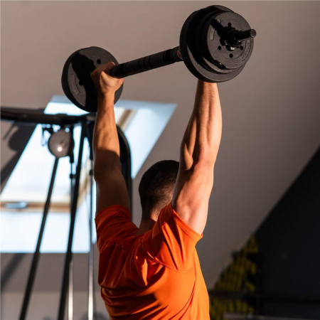 Set de greutati multifunctionale transformabil in gantere, kettlebell, haltera, total 19 kg [23]