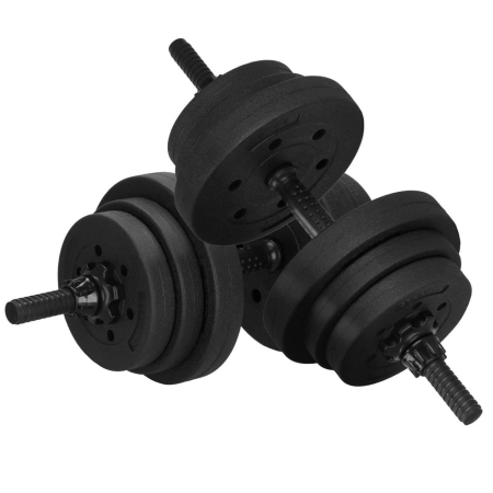 Set de greutati multifunctionale transformabil in gantere, kettlebell, haltera, total 29 kg [4]