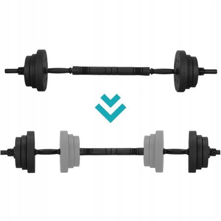 Set de greutati multifunctionale transformabil in gantere, kettlebell, haltera, total 40 kg [5]