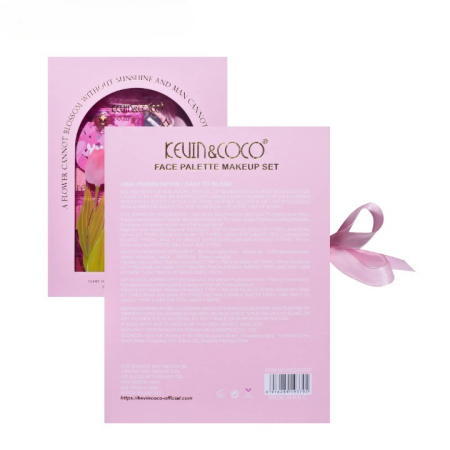 Set de Machiaj, KEVIN & COCO, 22 Culori, Model Lalele, 2 Palete de Farduri, 2 Lip Gloss-uri, 2 Lip Stick-uri, 1 Oglinda Inimioara, 15.7 x 21 x 4 cm, Multicolor [2]
