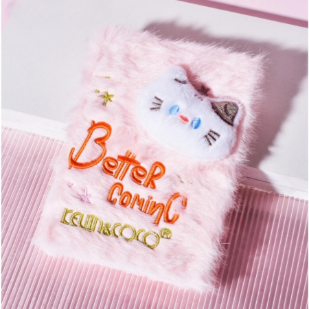 Set de Machiaj Kevin&Coco, 38 culori, Fard Ochi, Iluminatoare si Contouring, Husa Pufoasa, Model Pisicuta, 17.3x12.5x5 cm, Multicolor [6]