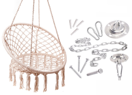 Set de montaj pentru leagan sau hamac – suport tavan, lant 150 cm, otel zincat [3]