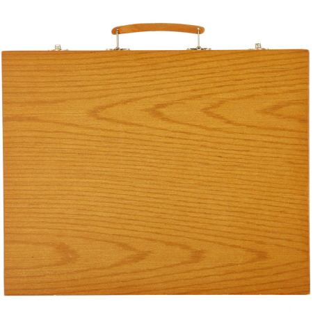 Set de pictura si desen pentru copii, 150 de piese, trusa lemn maro [6]