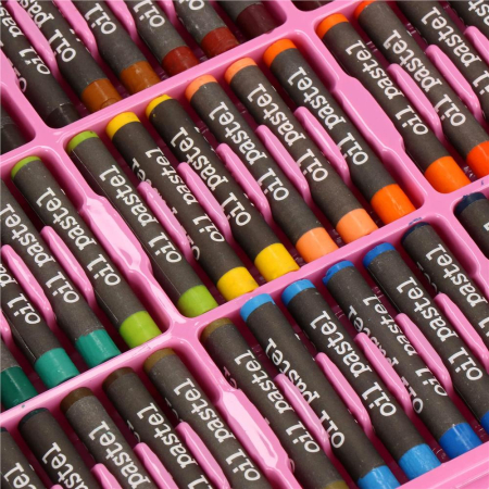 Set de pictura si desen pentru copii, 258 de piese, trusa plastic roz [20]