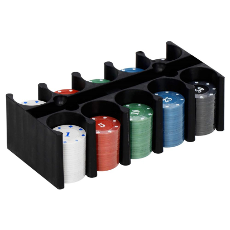 Set de Poker Complex cu 200 de jetoane, covoras verde, 2 seturi de carti, in cutie metalica [5]