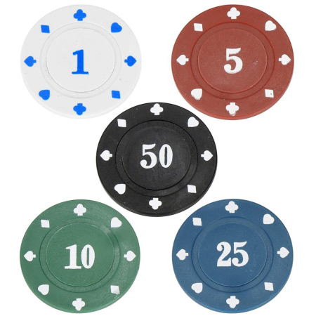 Set de Poker Complex cu 500 de jetoane, covoras verde, 2 seturi de carti, 5 zaruri, in servieta aluminiu [1]