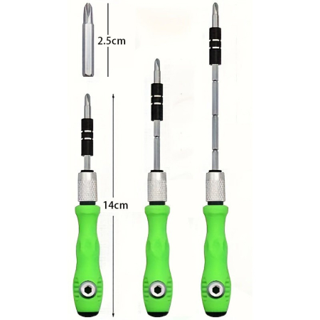 Set Surubelnite 32-in-1 cu Clichet, 30 Capete Cromate, Extensie si Maner Verde - ORIGINAL DEALS [13]
