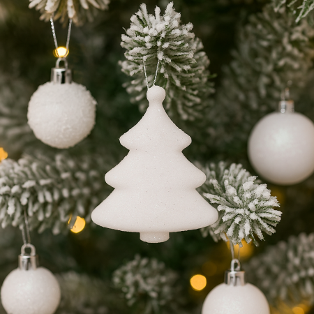 Set decoratiuni Craciun, 44 piese, cu globuri, ghirlanda si varf de brad, ab [12]