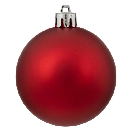 Set decoratiuni Craciun, 44 piese, cu globuri, ghirlanda si varf de brad, rosu si alb [4]