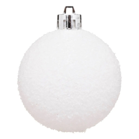 Set decoratiuni Craciun, 44 piese, cu globuri, ghirlanda si varf de brad, rosu si alb [14]