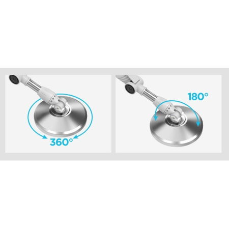 Set Galeata cu Pedala si Mop Rotativ 360°, , Cu Actiune Centrifuga x4, Pentru Uz Casnic, Maner din Otel Inoxidabil Telescopic, 2 Capte din Bumbac, 46x30x28 cm, Verde Matcha [8]