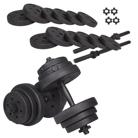 Set gantere reglabile 20kg (2x10kg) din compozit [6]