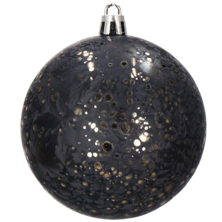 Set globuri de Craciun, 16 bucati, 8cm, 6 modele, negru auriu [7]