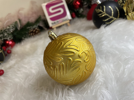 Set globuri de Craciun, 16 bucati, 8cm, 6 modele, negru auriu [21]